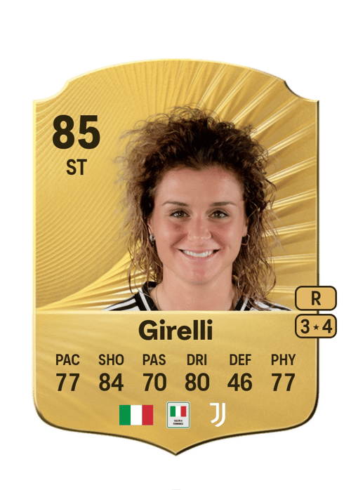 FC 26 Cristiana Girelli 85 rated ST FUT Ultimate Team card