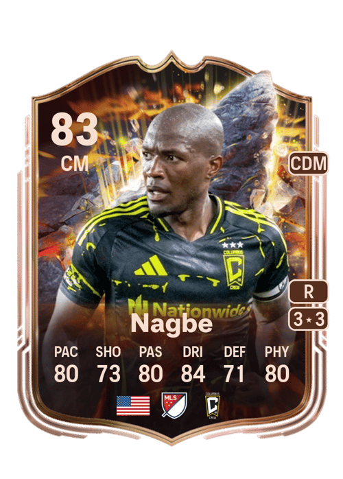 FC 26 Darlington Nagbe (Cornerstones) 83 rated CM FUT Ultimate Team card
