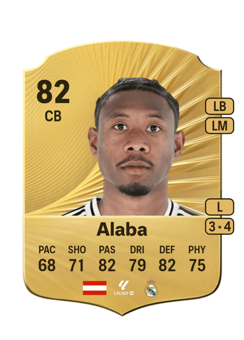 FC 26 David Alaba 82 rated CB FUT Ultimate Team card