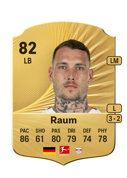 FC 26 David Raum 82 rated LB FUT Ultimate Team card
