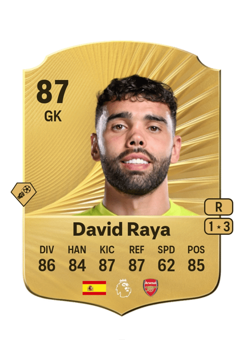 FC 26 David Raya 87 rated GK FUT Ultimate Team card