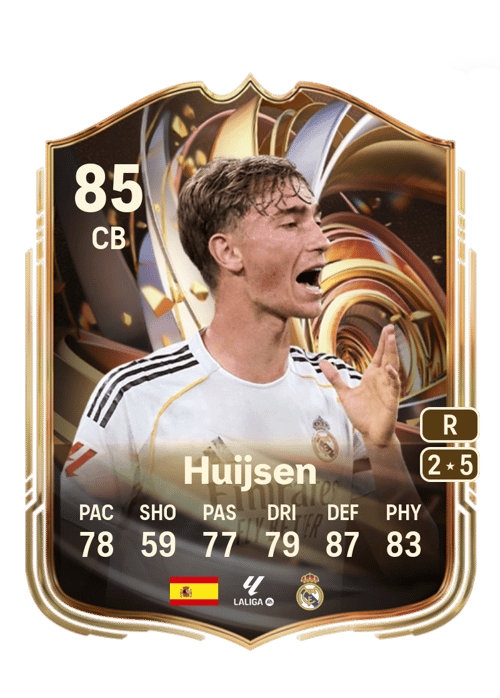 FC 26 Dean Huijsen (Ratings Reload) 85 rated CB FUT Ultimate Team card