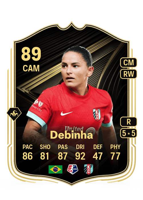 FC 26 Debinha (Team of the Week) 89 rated CAM FUT Ultimate Team card