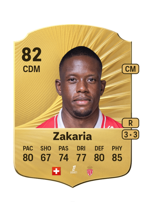 FC 26 Denis Zakaria 82 rated CDM FUT Ultimate Team card