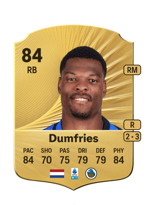 FC 26 Denzel Dumfries 84 rated RB FUT Ultimate Team card