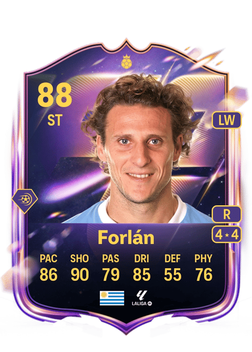 FC 26 Diego Forlán (UT Heroes) 88 rated ST FUT Ultimate Team card