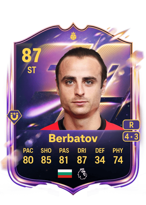 FC 26 Dimitar Berbatov 87 rated ST FUT Ultimate Team card