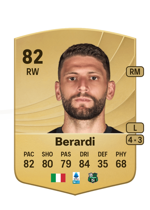 FC 26 Domenico Berardi 82 rated RW FUT Ultimate Team card