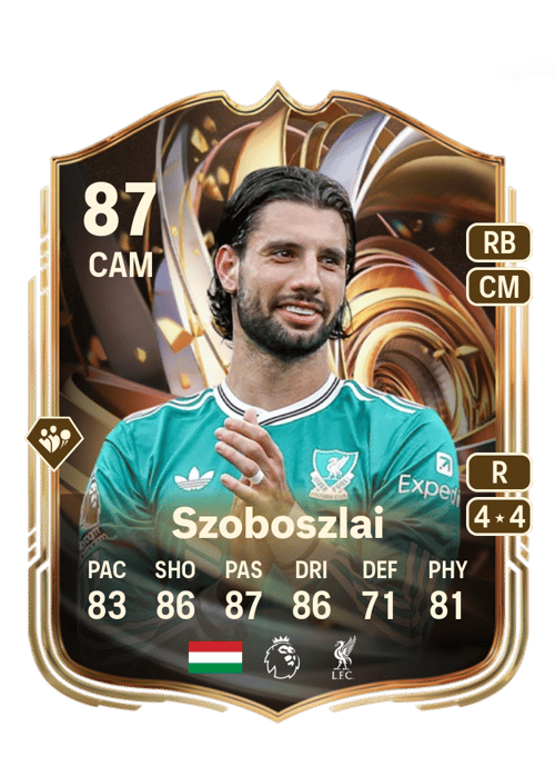 FC 26 Dominik Szoboszlai (Ratings Reload) 87 rated CAM FUT Ultimate Team card