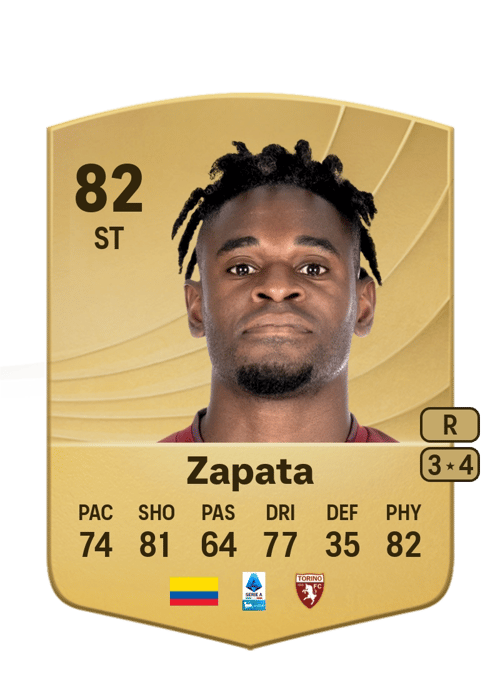 FC 26 Duván Zapata 82 rated ST FUT Ultimate Team card