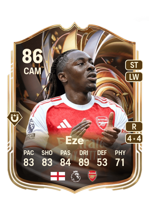 FC 26 Eberechi Eze (Ratings Reload) 86 rated CAM FUT Ultimate Team card