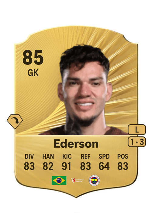 FC 26 Ederson 85 rated GK FUT Ultimate Team card
