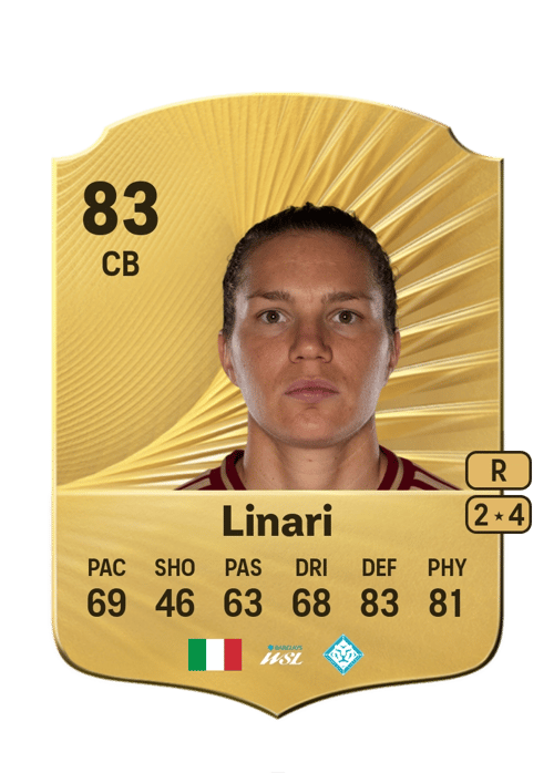 FC 26 Elena Linari 83 rated CB FUT Ultimate Team card