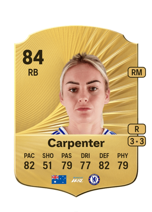 FC 26 Ellie Carpenter 84 rated RB FUT Ultimate Team card