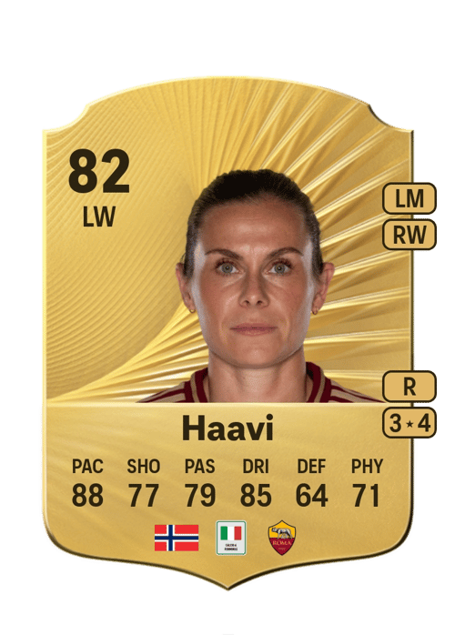 FC 26 Emilie Haavi 82 rated LW FUT Ultimate Team card