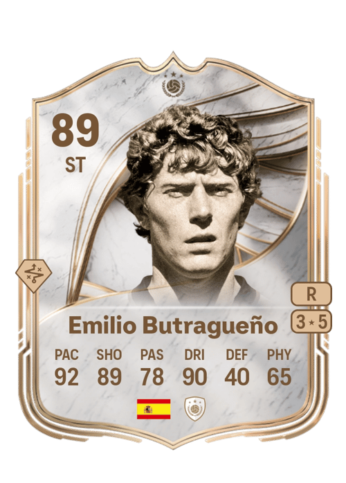 FC 26 Emilio Butragueño 89 rated ST FUT Ultimate Team card
