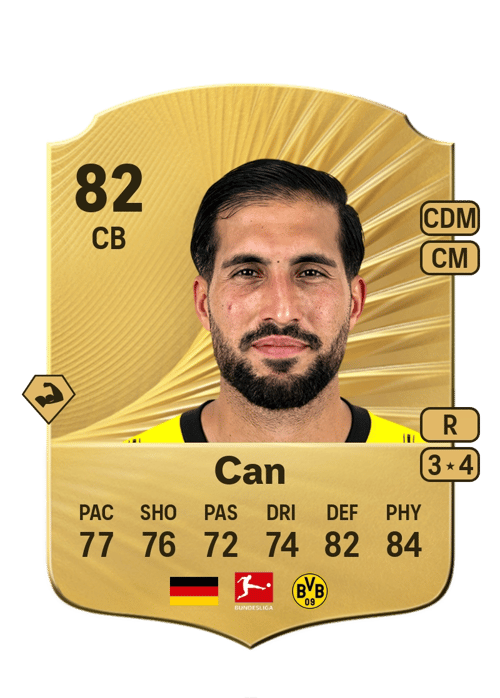 FC 26 Emre Can 82 rated CB FUT Ultimate Team card