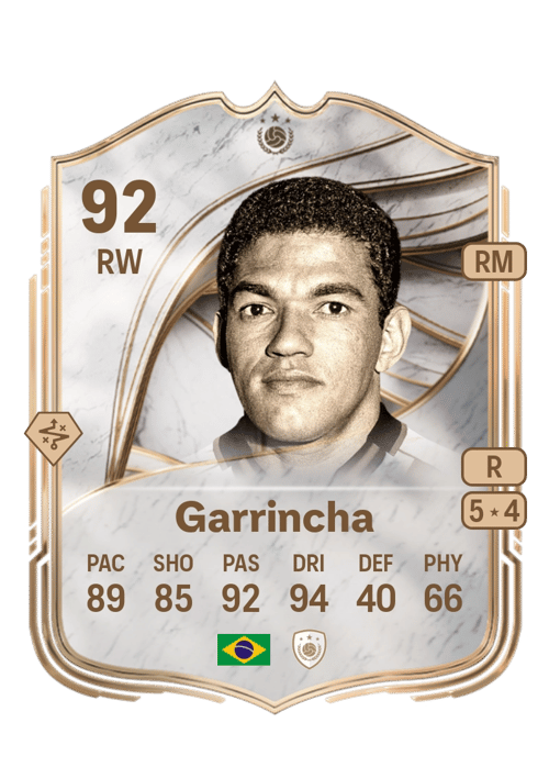 FC 26 Garrincha 92 rated RW FUT Ultimate Team card