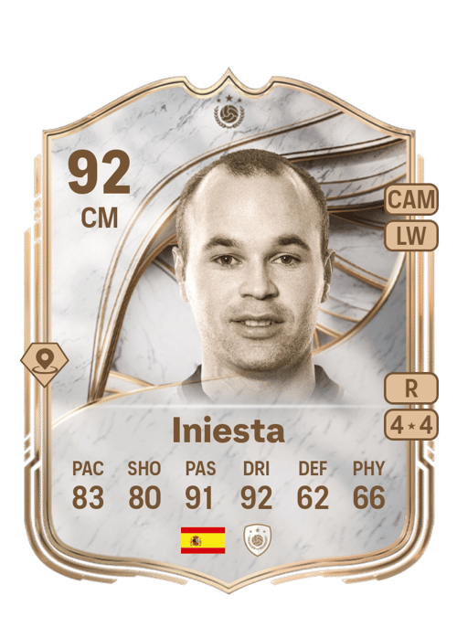 FC 26 Iniesta 92 rated CM FUT Ultimate Team card