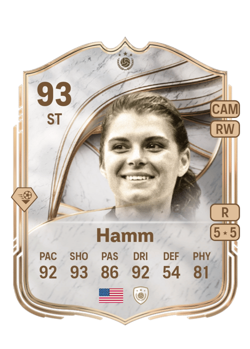 FC 26 Mia Hamm 93 rated ST FUT Ultimate Team card