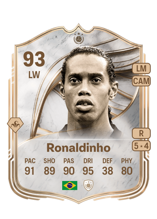 FC 26 Ronaldinho 93 rated LW FUT Ultimate Team card